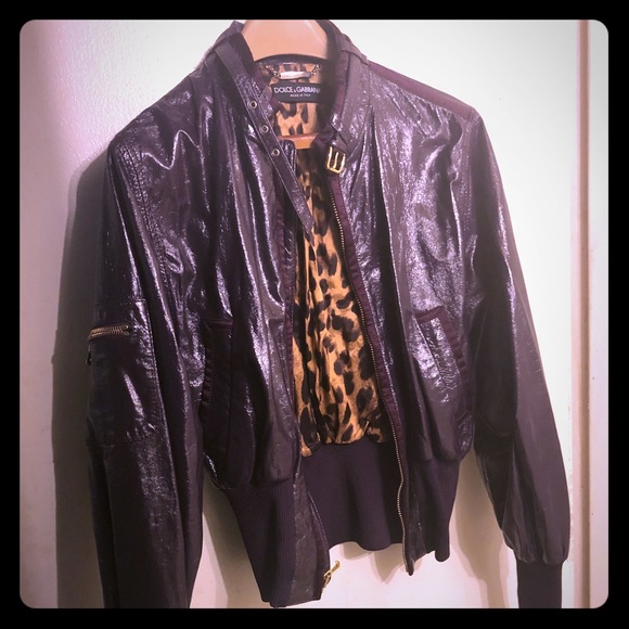 Dolce & Gabbana patent leather jacket real leather #d&g purple pattent leather - Picture 4 of 11